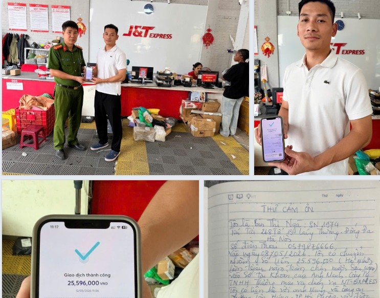 Công an phường Tân Hưng kịp thời hỗ trợ người dân nhận lại  hơn 25 triệu đồng chuyển khoản nhầm